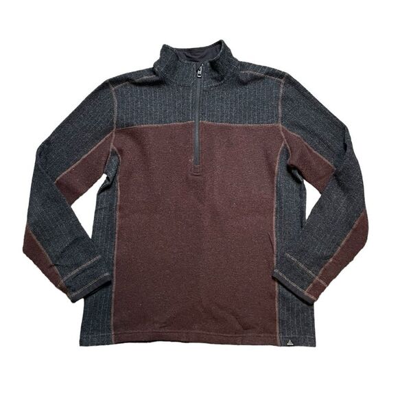PRANA Wentworth 1/4 Zip Wool Blend Sweater Size Large - Picture 2 of 9